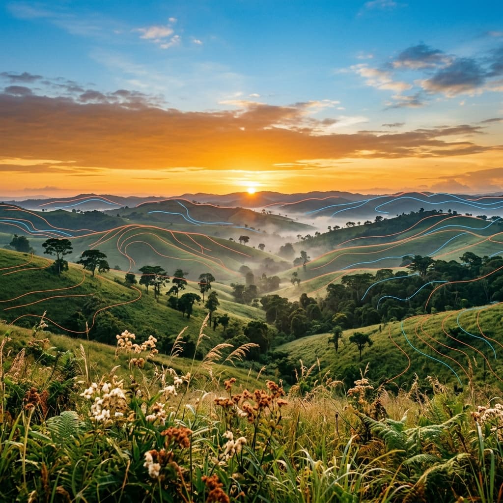 Lush African landscape